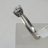 LADIES CZ SILVER RING 1.8GMS Ring Size Q / 8.5 US